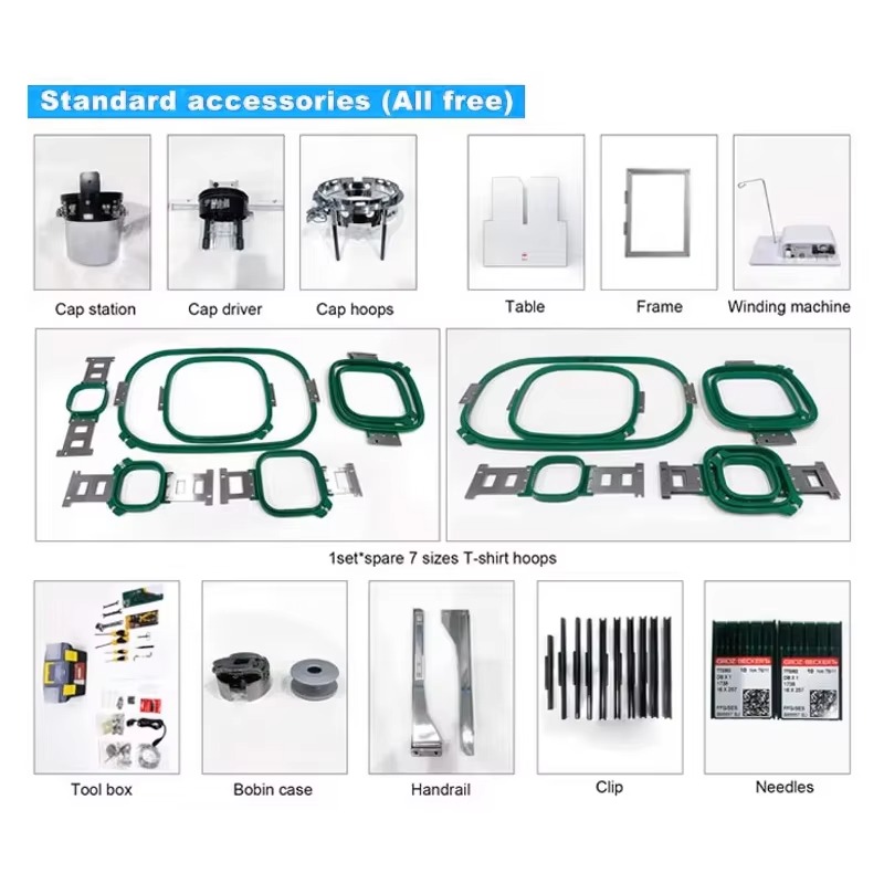 Sewing Machine For Textile - ماكينة تطريز محوسبة بـ 9 إبر