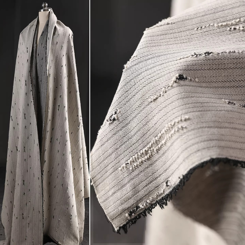 قماش جاكار قطني مخطط من الدنيم - مراجعة Sewing Recycle وسعره