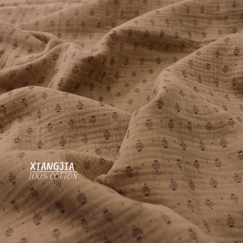 قماش قطني كريب مزدوج الطبقات ب - مراجعة Vintage Sewing Textile وسعره